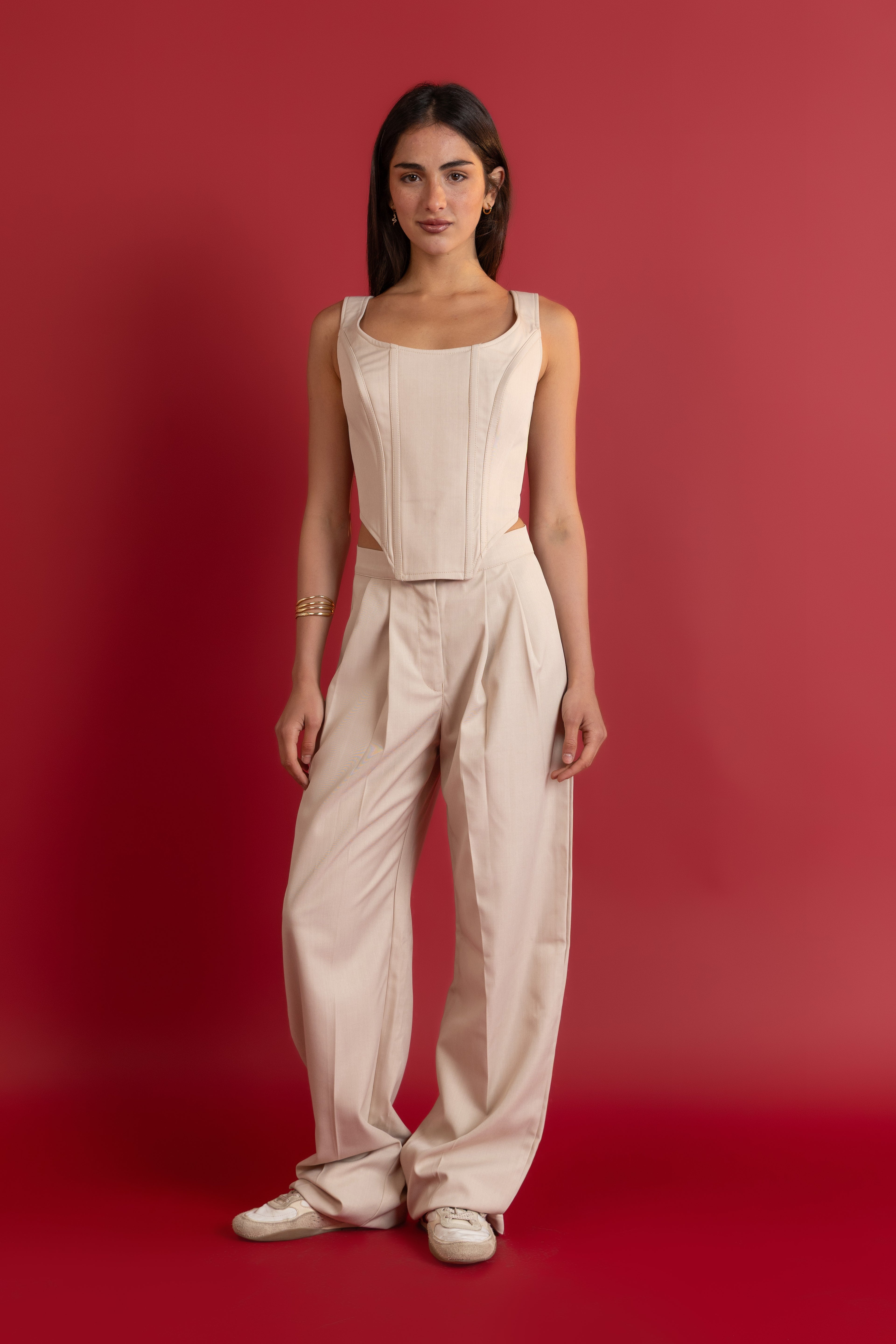 Structured Beige Top